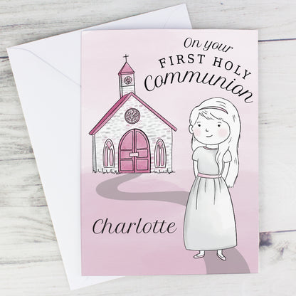 Personalised Girls First Holy Communion Card - image 5