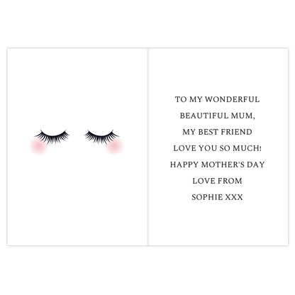 Personalised Eyelashes Card - image 3