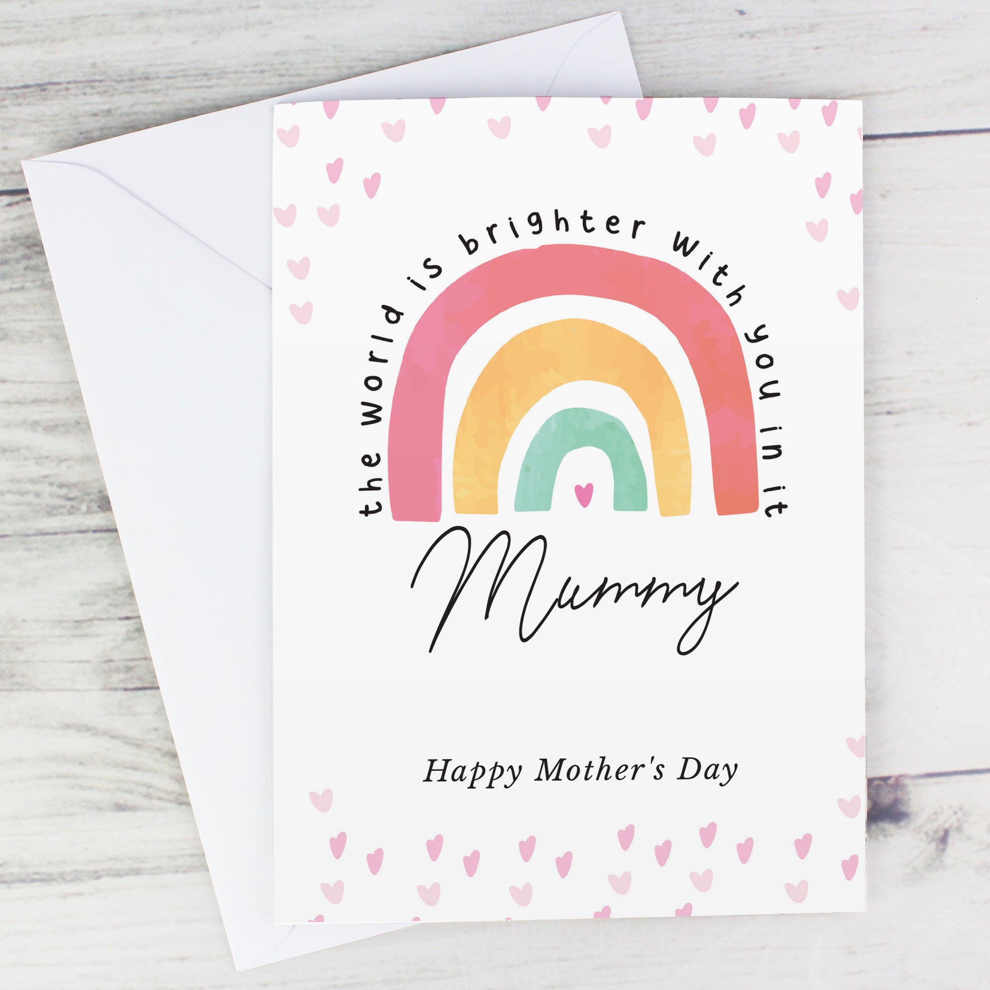 Personalised You Make The World Brighter Rainbow Card - image 4