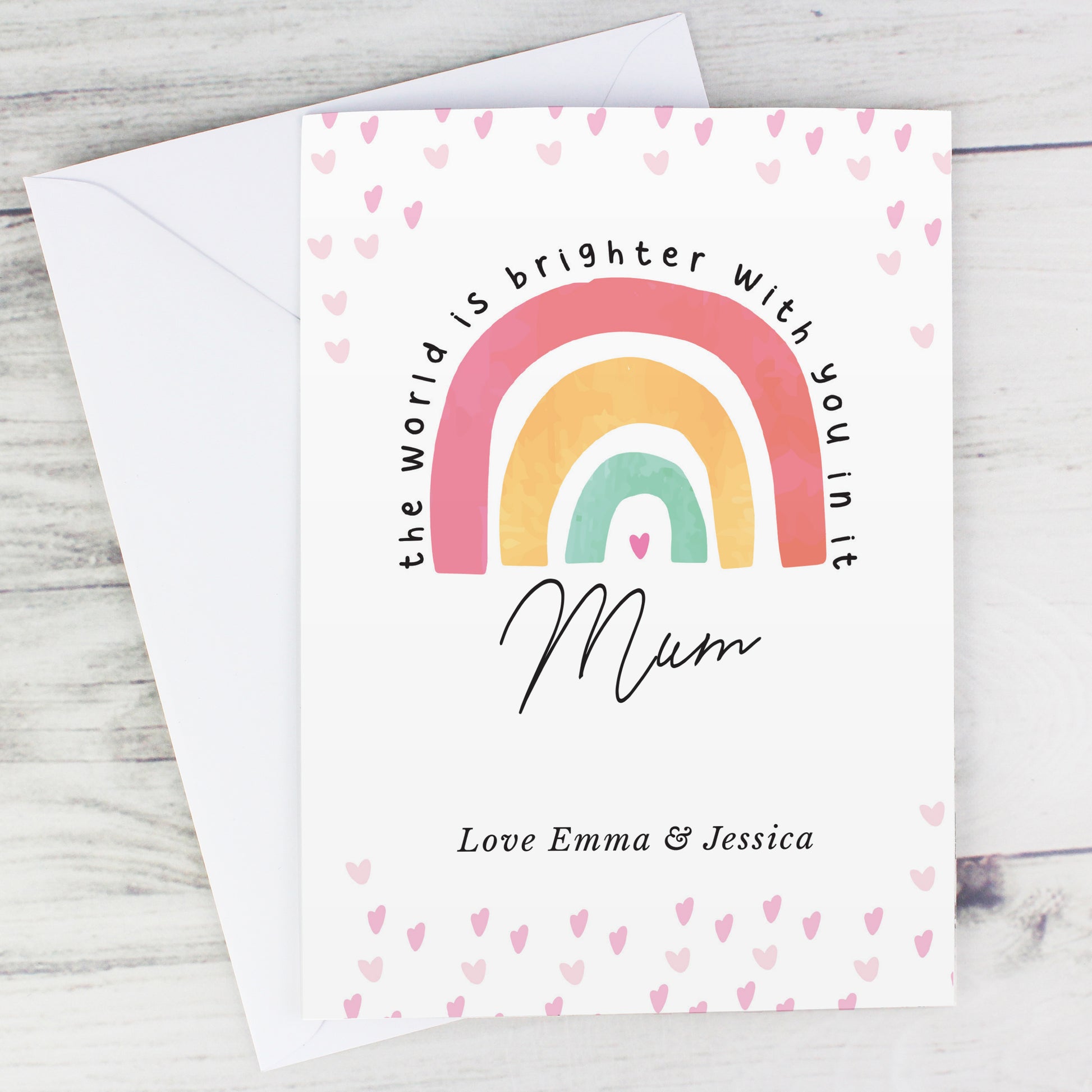 Personalised You Make The World Brighter Rainbow Card - image 5