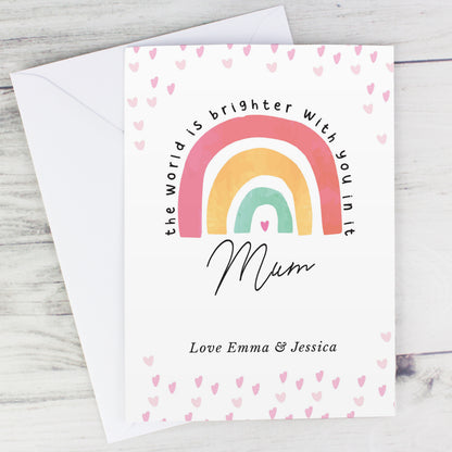 Personalised You Make The World Brighter Rainbow Card - image 5