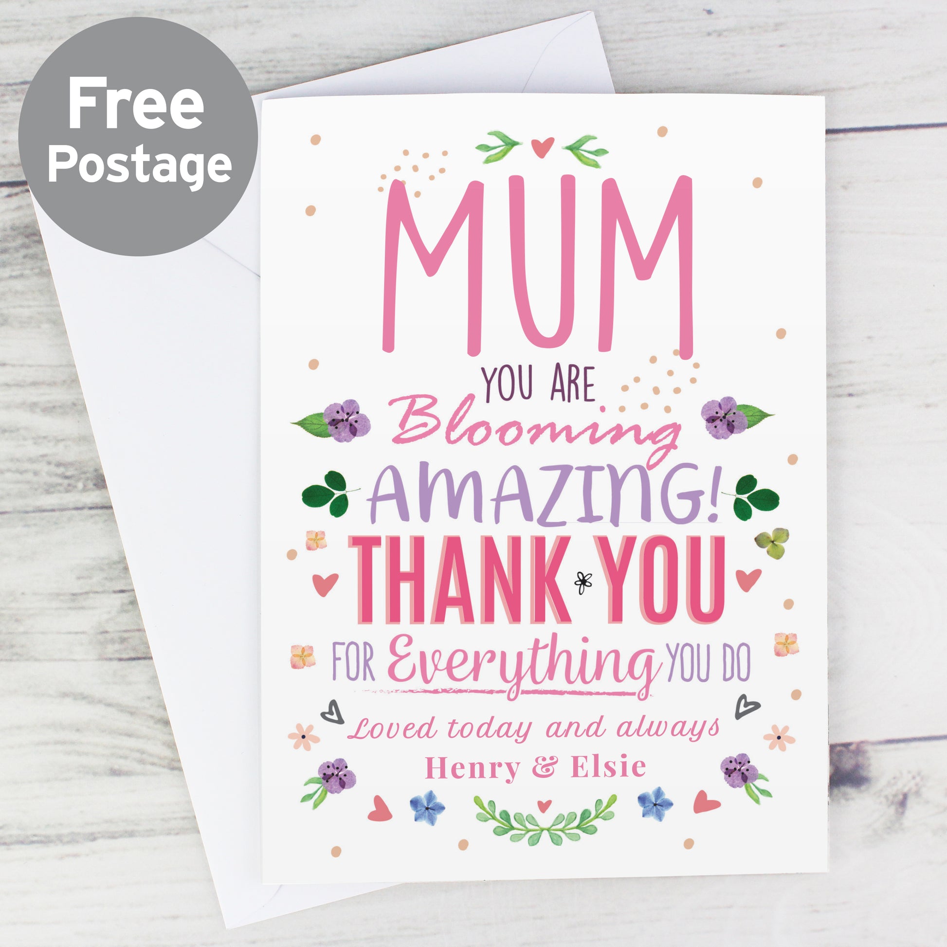 Personalised You Are Blooming Amazing Card from Heartfelt Gifts