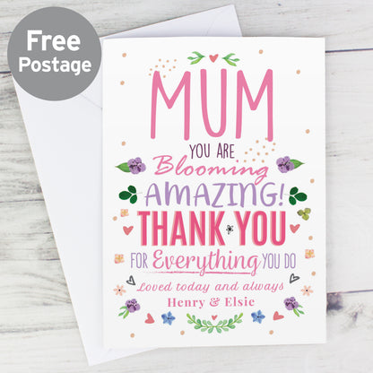 Personalised You Are Blooming Amazing Card from Heartfelt Gifts