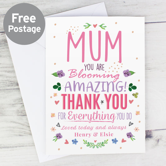 Personalised You Are Blooming Amazing Card from Heartfelt Gifts