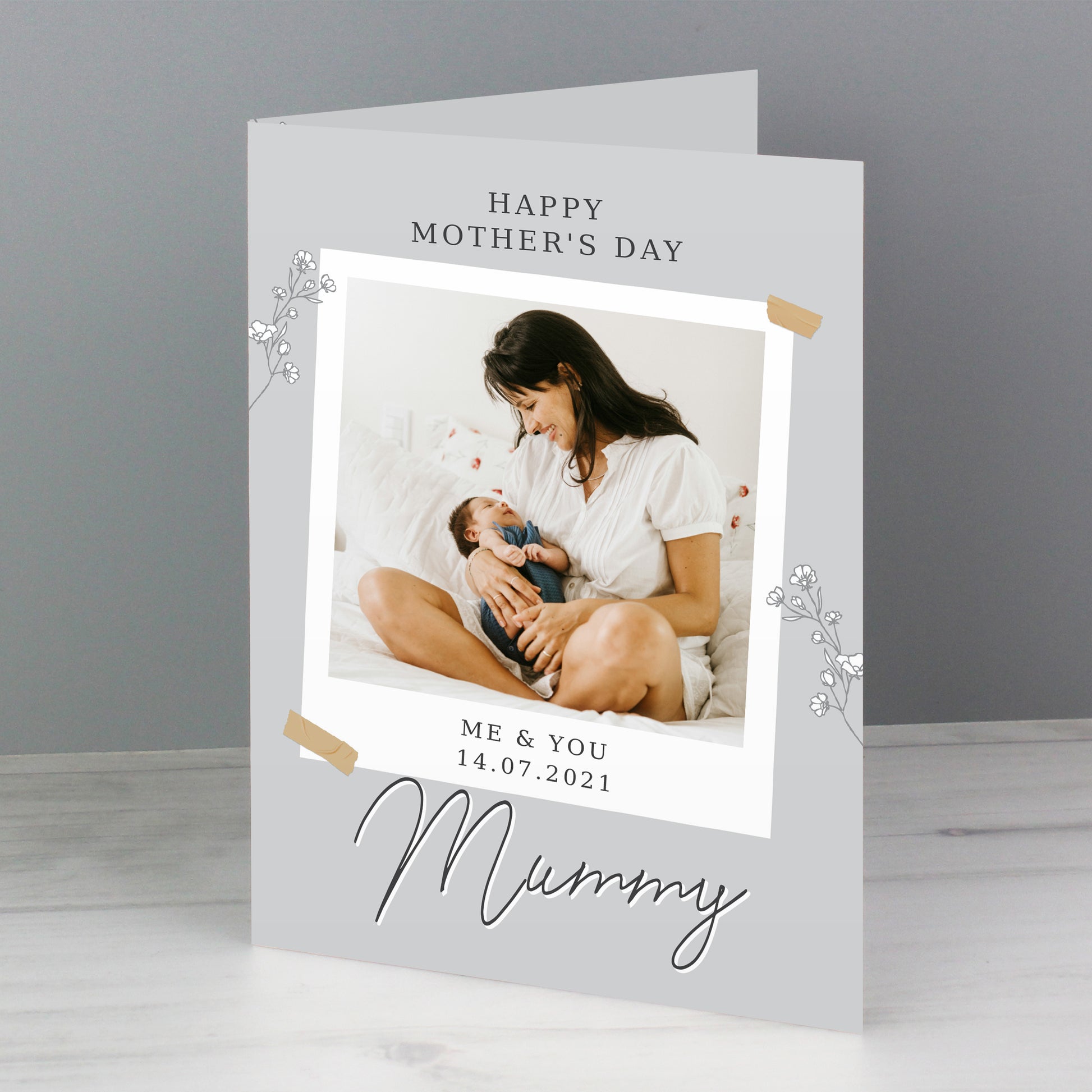 Personalised Grey Snapshot Photo Upload Greeting Card - image 7