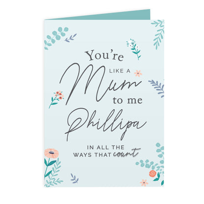 Personalised You're Like A Mum To Me Card - image 2