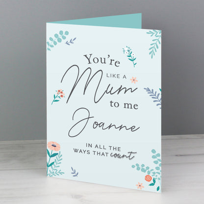 Personalised You're Like A Mum To Me Card - image 4