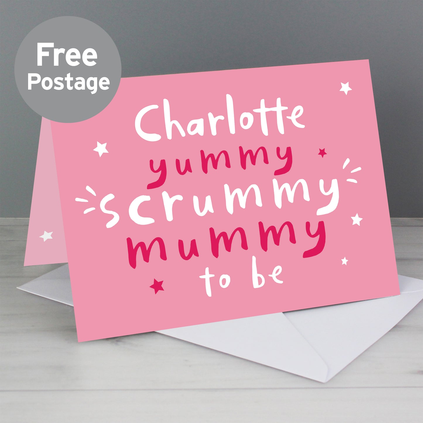 Personalised Yummy Scrummy Mummy To Be Card from Heartfelt Gifts