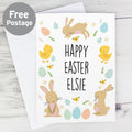 Personalised Easter Bunny & Chick Card from Heartfelt Gifts