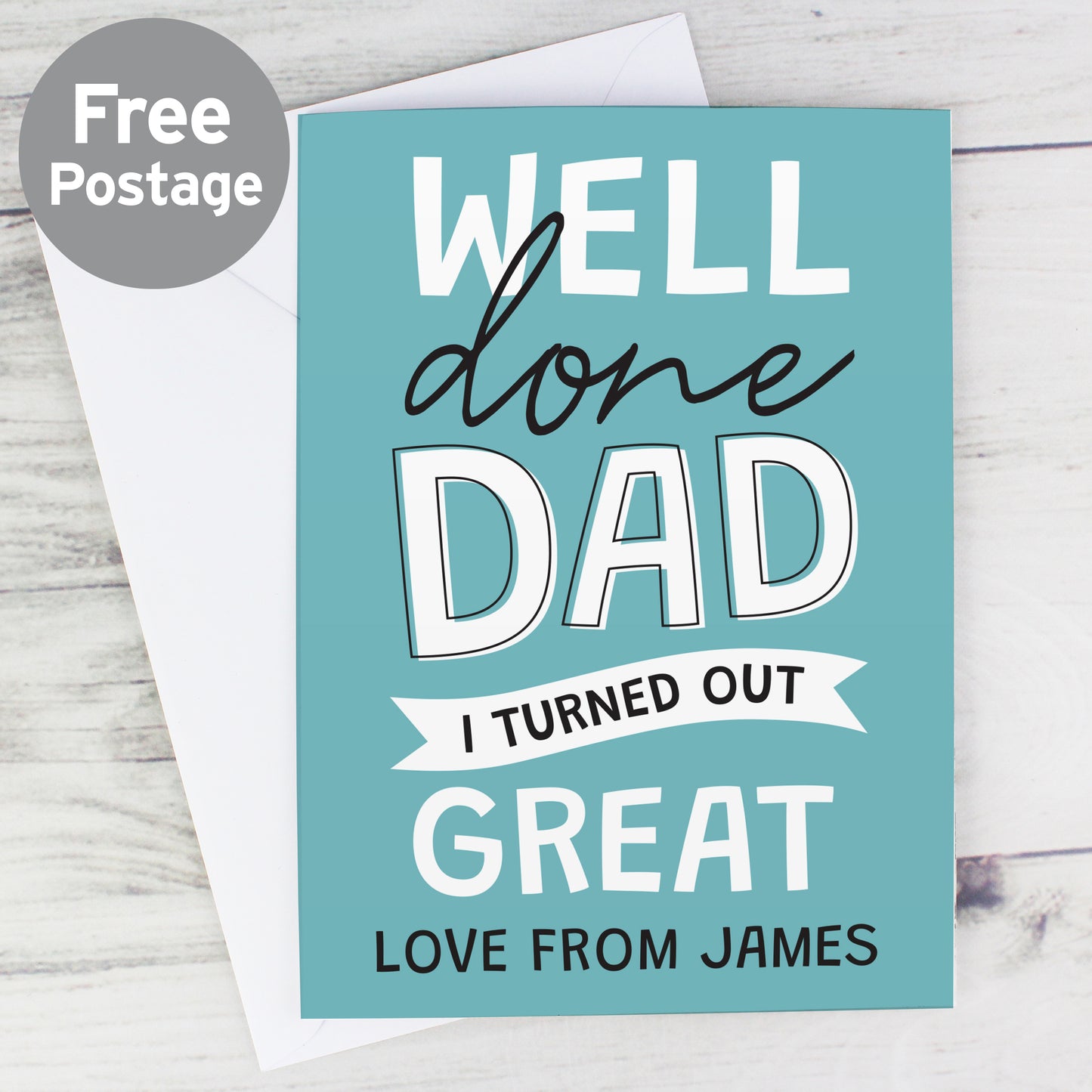 Personalised Well Done Dad... Card from Heartfelt Gifts