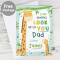 Personalised Look Up To You Giraffe Card from Heartfelt Gifts