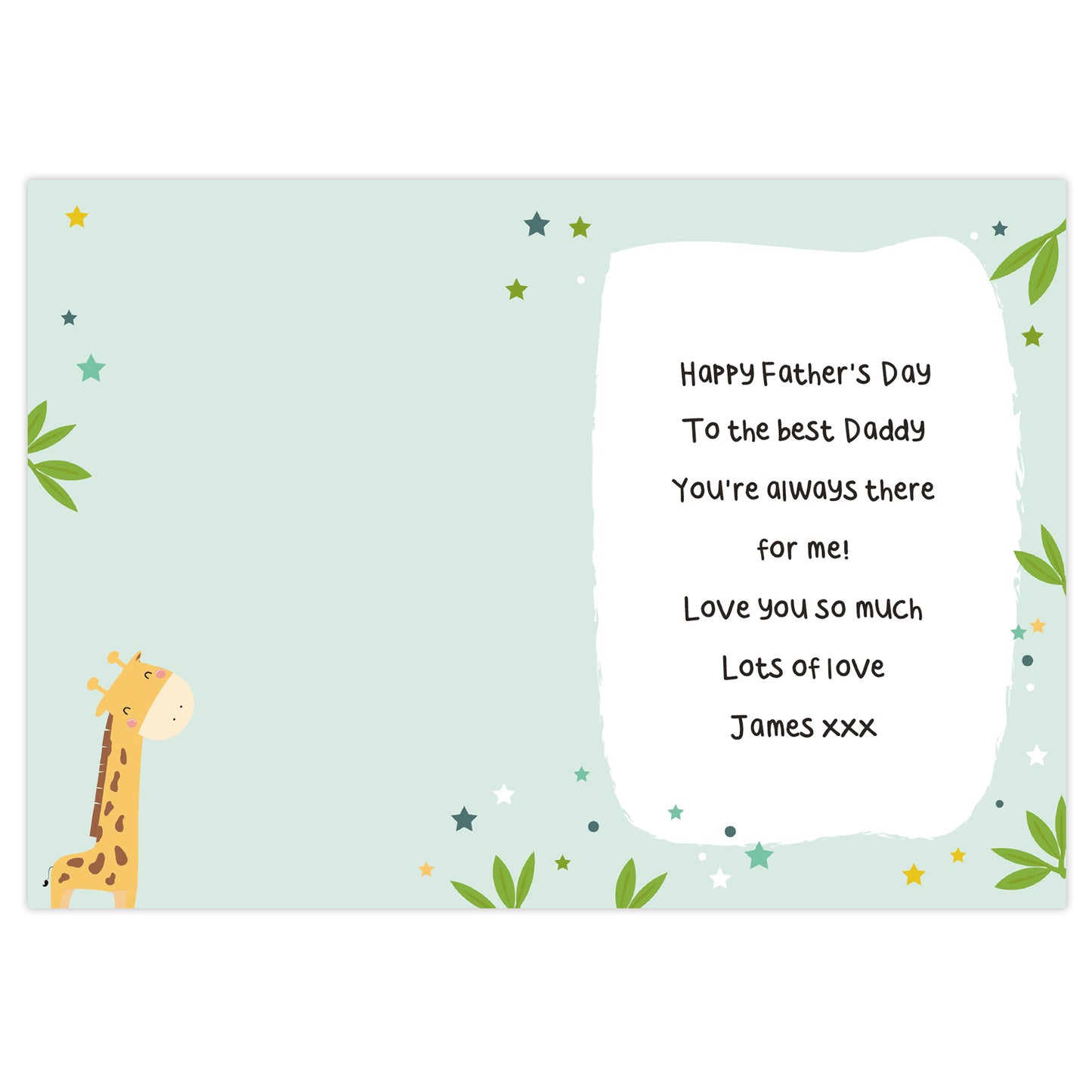 Personalised Look Up To You Giraffe Card - image 2