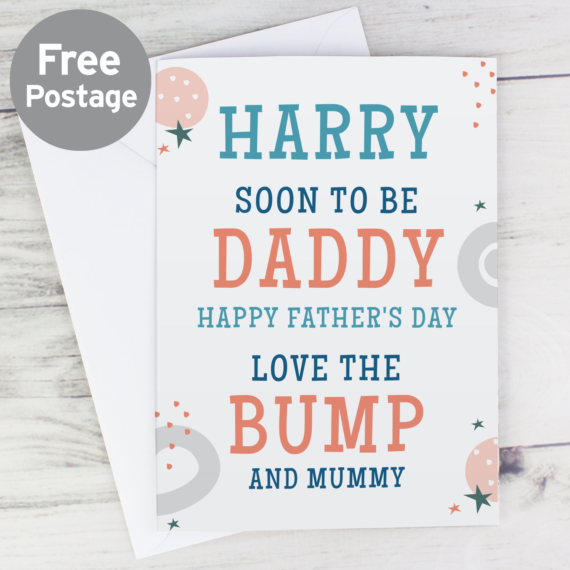 Personalised From the Bump Father's Day Card from Heartfelt Gifts