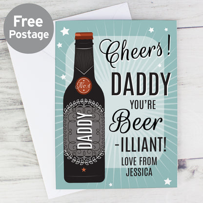 Personalised Beer-illiant Card from Heartfelt Gifts