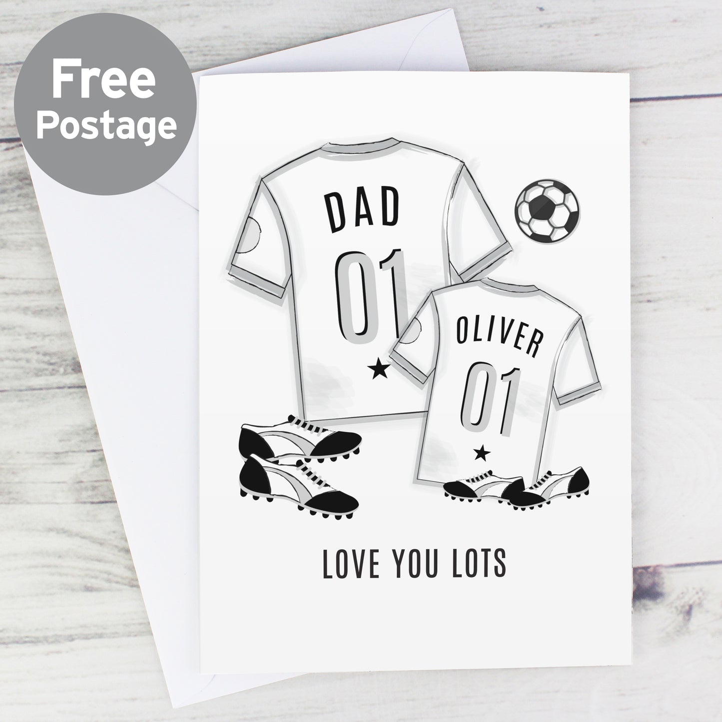 Personalised Football Mini Me Card from Heartfelt Gifts