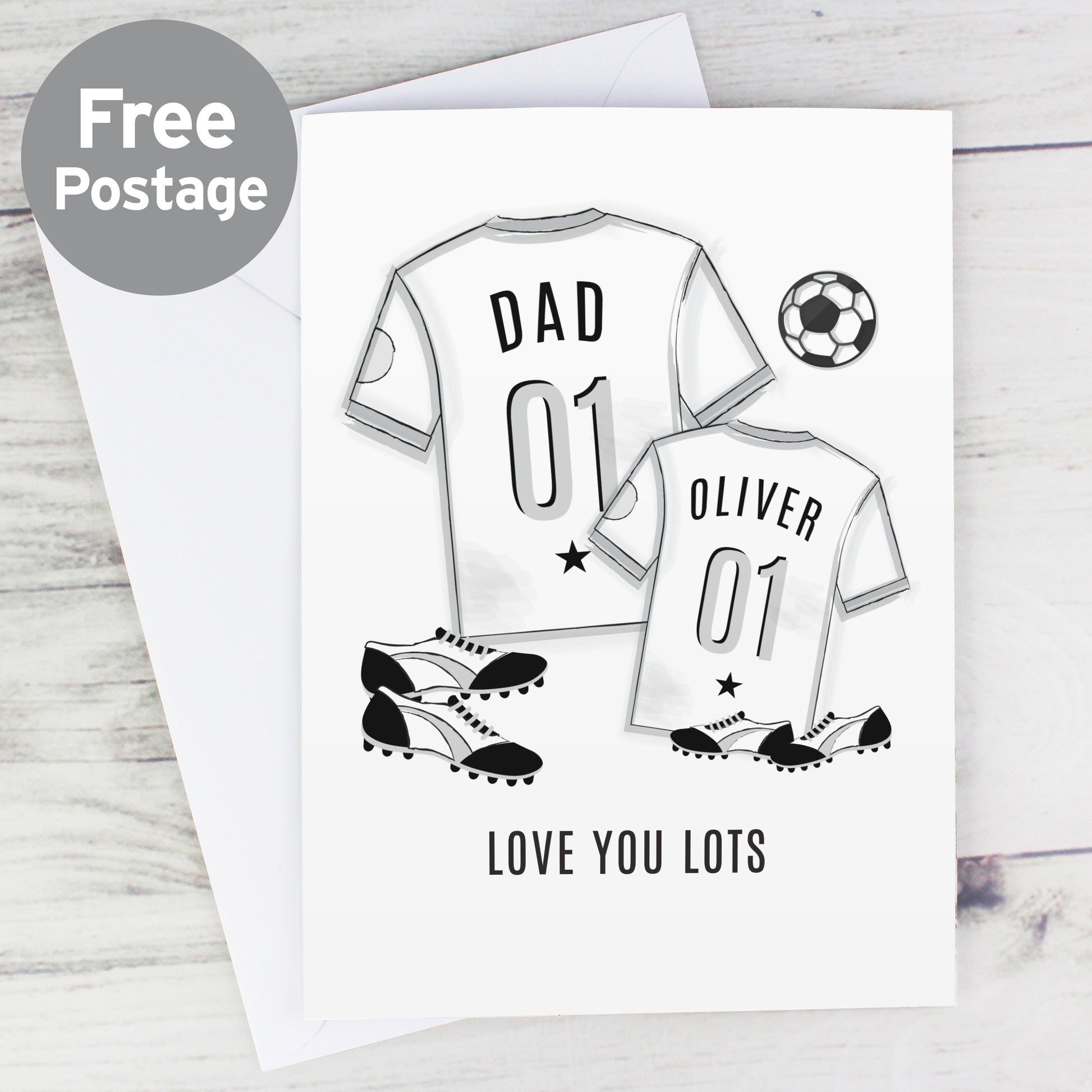 Personalised Football Mini Me Card from Heartfelt Gifts