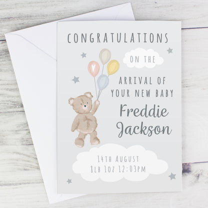 Personalised Teddy & Balloons Card - image 5