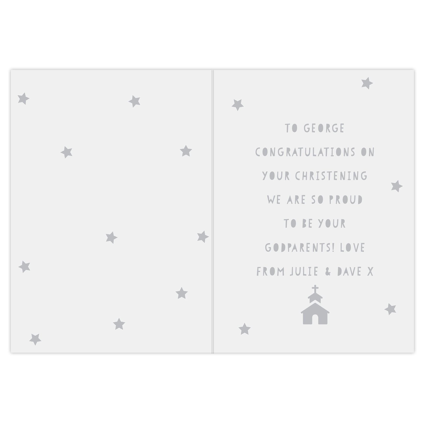 Personalised Grey Papercut Style Card - image 3