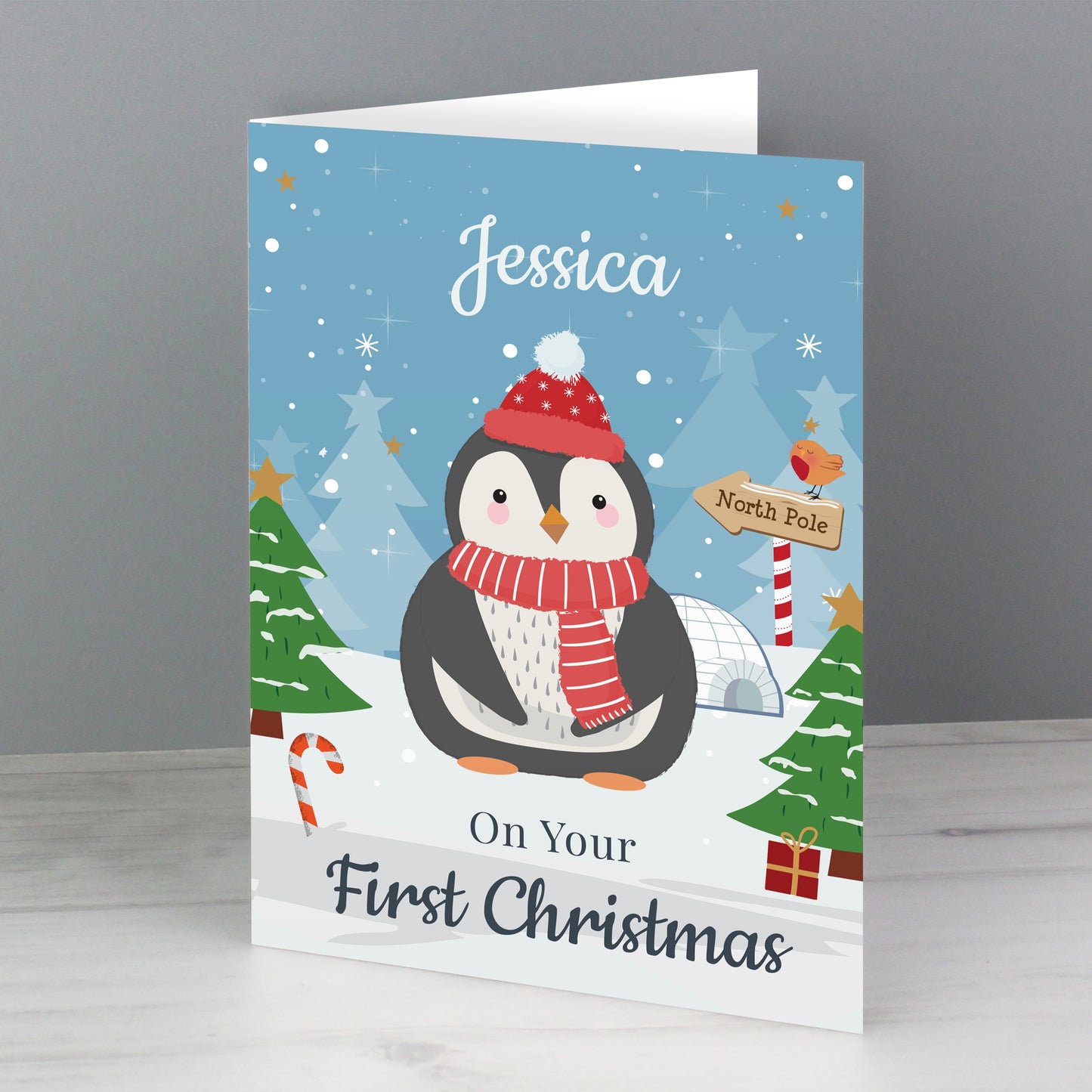 Personalised Christmas Penguin Card - image 2