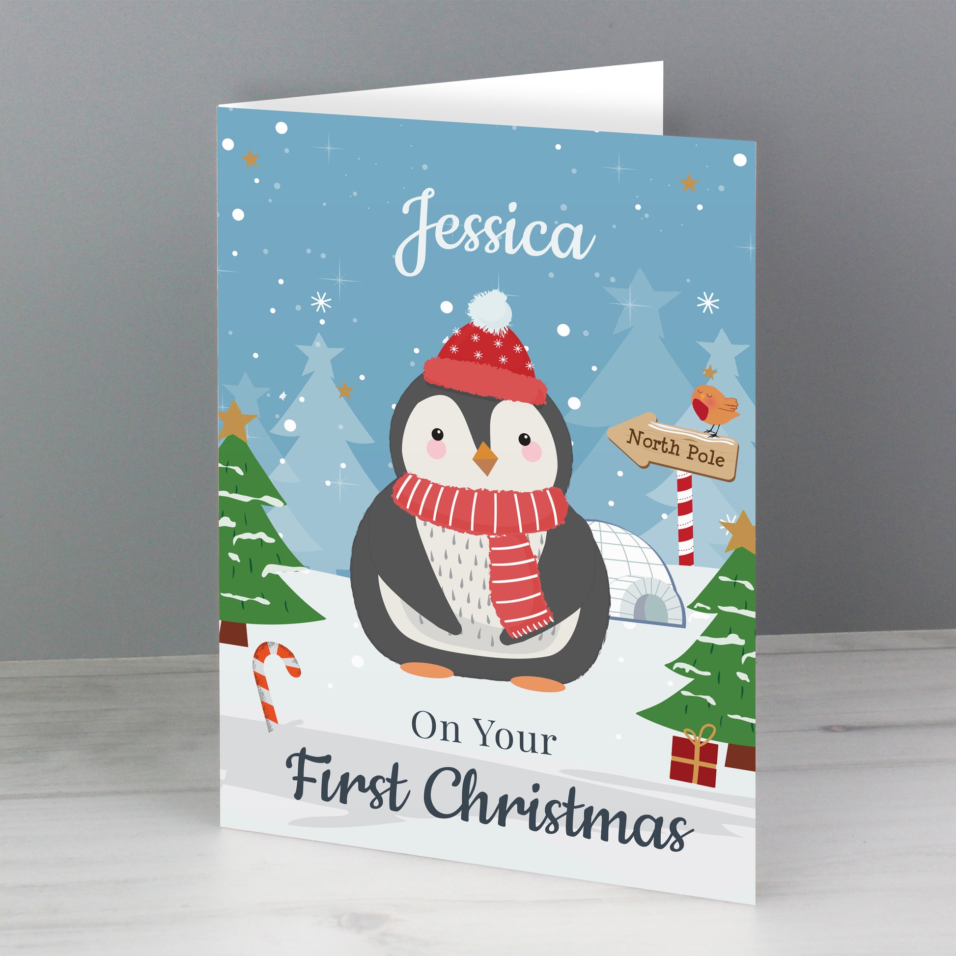 Personalised Christmas Penguin Card - image 2
