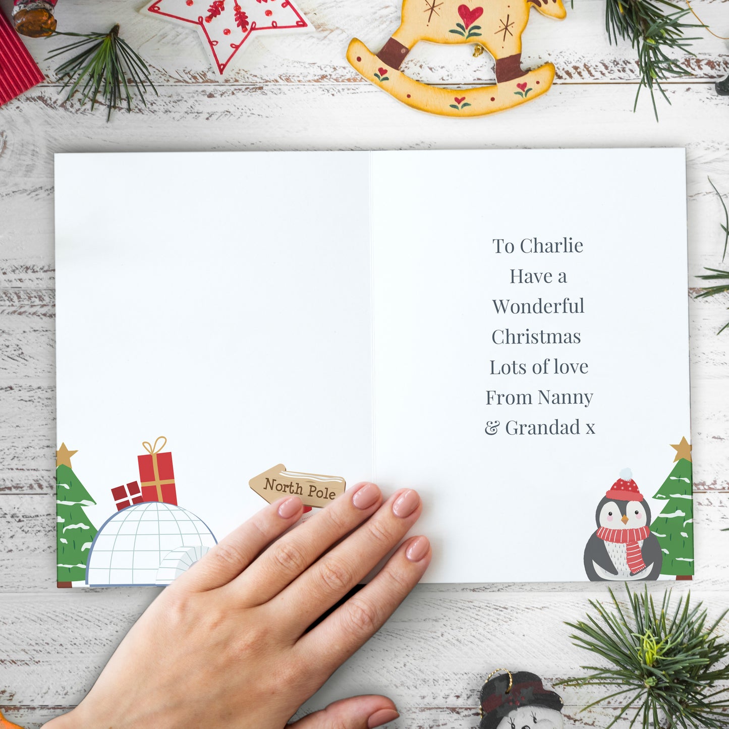 Personalised Christmas Penguin Card - image 4