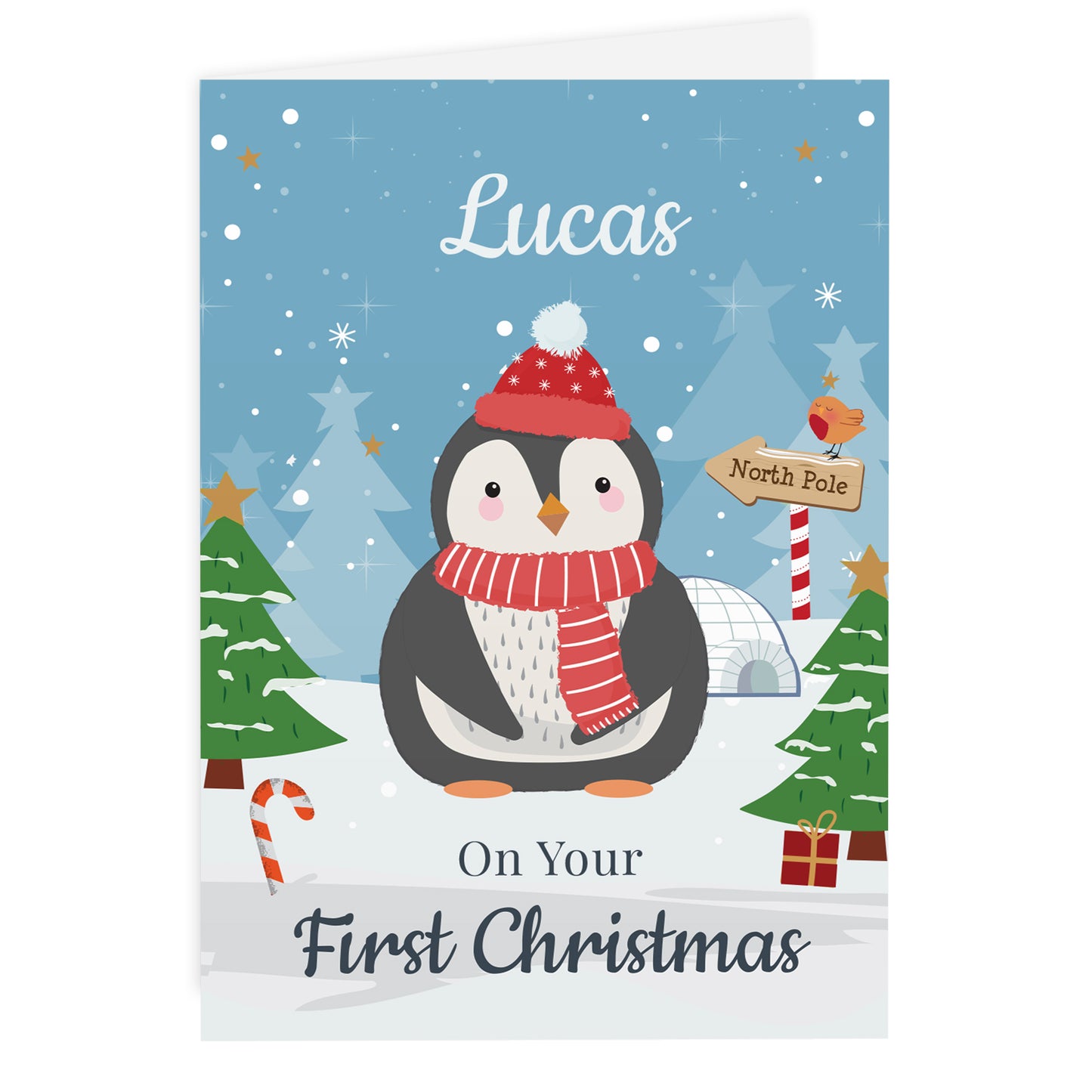 Personalised Christmas Penguin Card - image 5