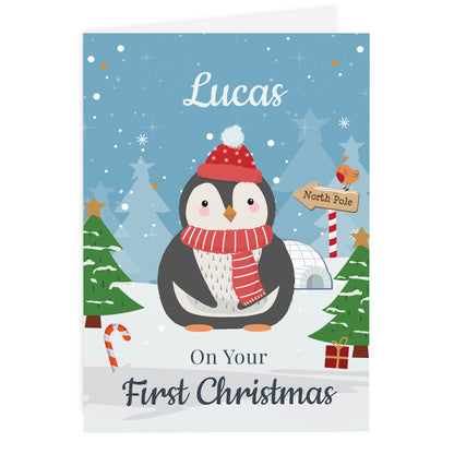 Personalised Christmas Penguin Card - image 5