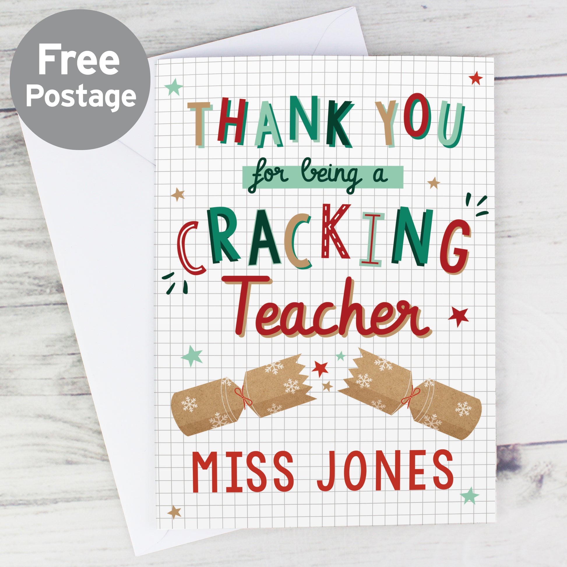 Personalised Cracking Teacher Card from Heartfelt Gifts