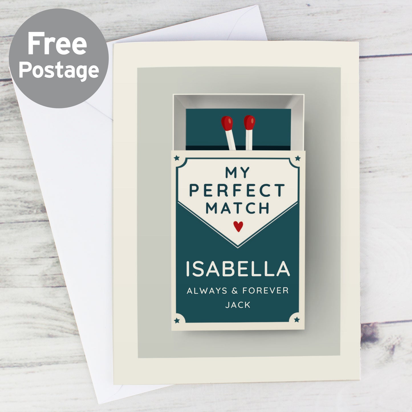 Personalised The Perfect Match Card from Heartfelt Gifts