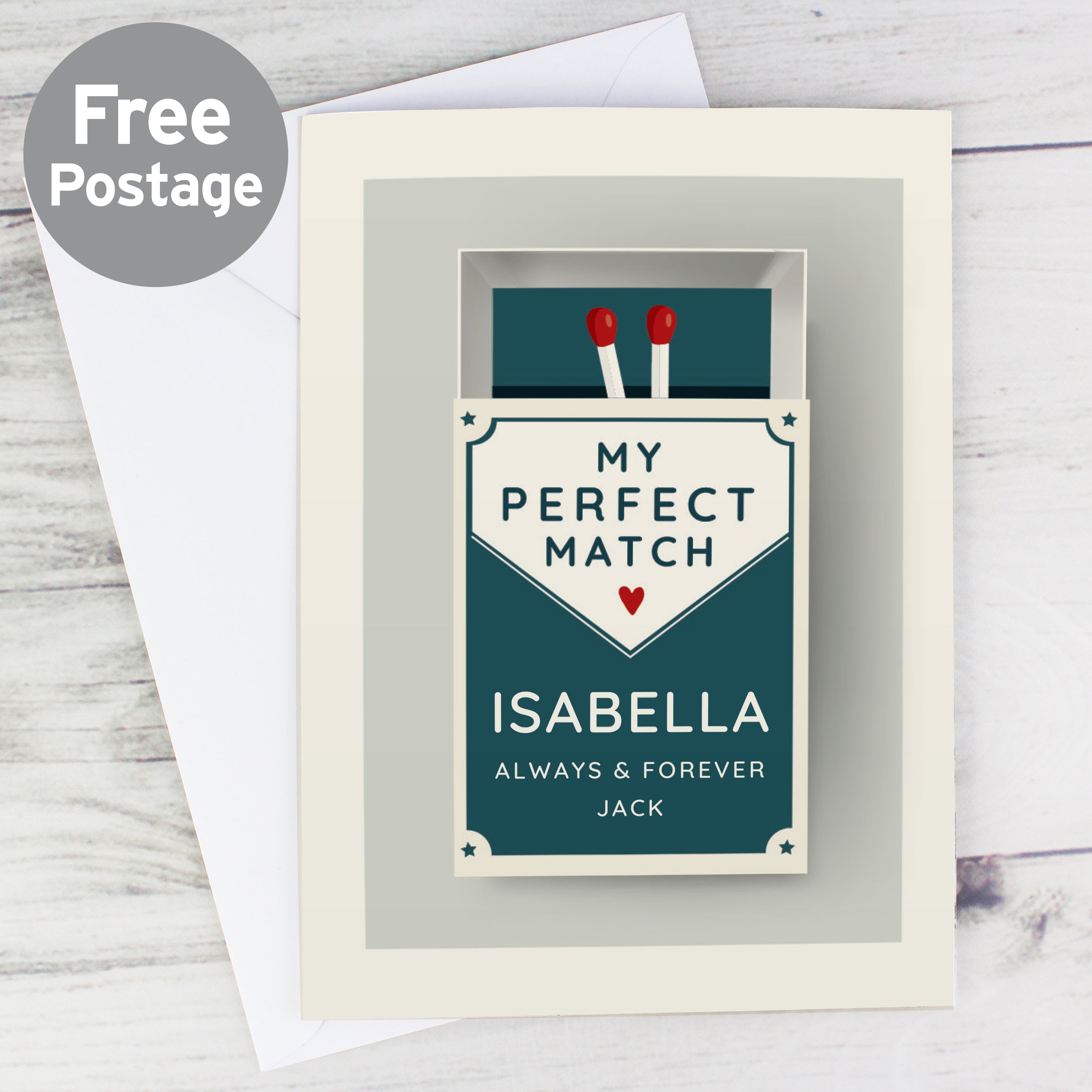 Personalised The Perfect Match Card from Heartfelt Gifts