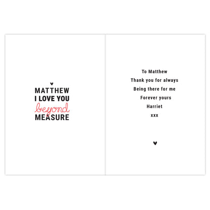 Personalised Beyond Measures Card - image 5