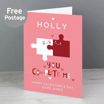 Personalised You Complete Me Card from Heartfelt Gifts