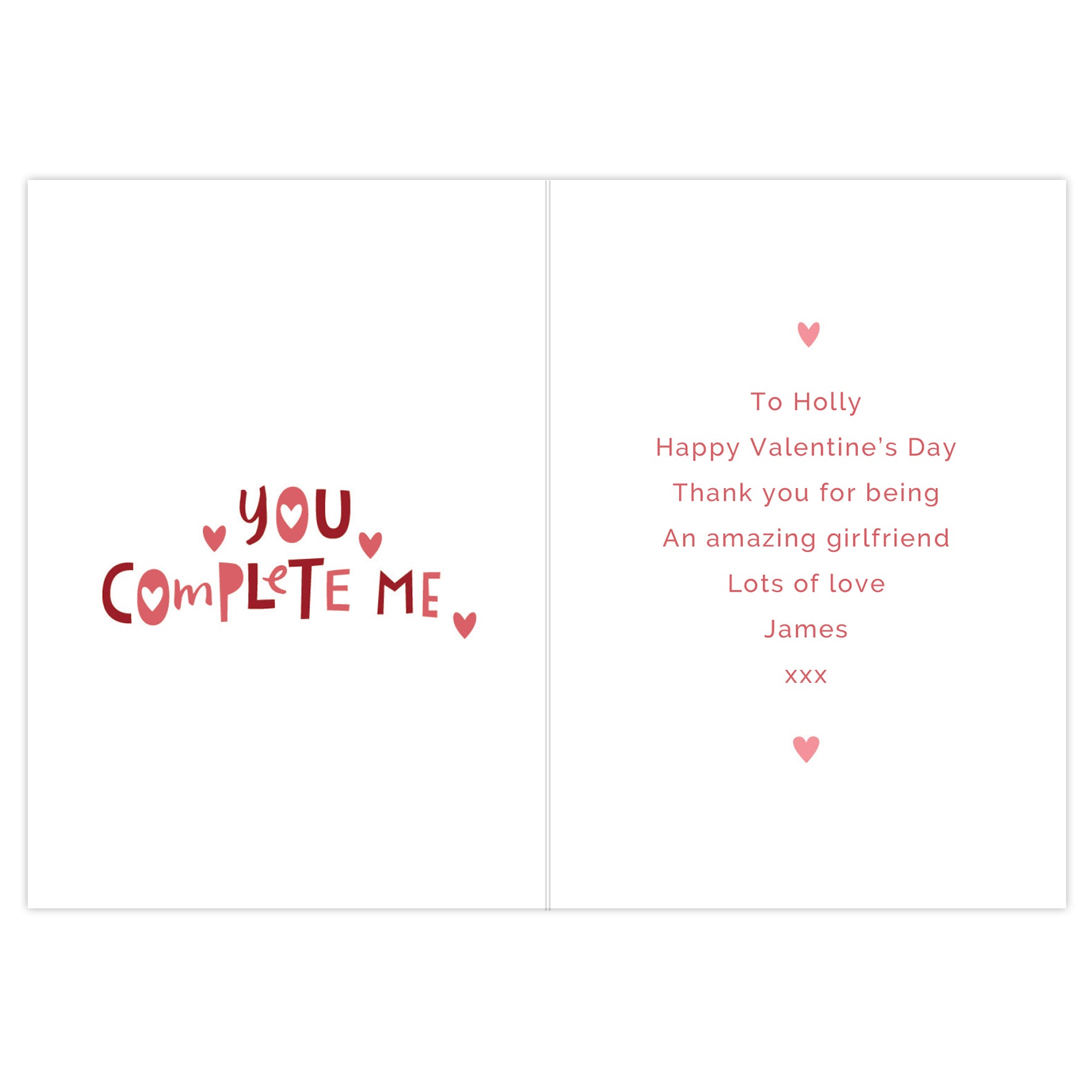 Personalised You Complete Me Card - image 4