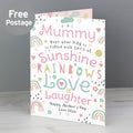 Personalised Rainbows & Sunshine Card from Heartfelt Gifts