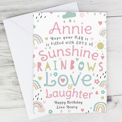 Personalised Rainbows & Sunshine Card - image 3