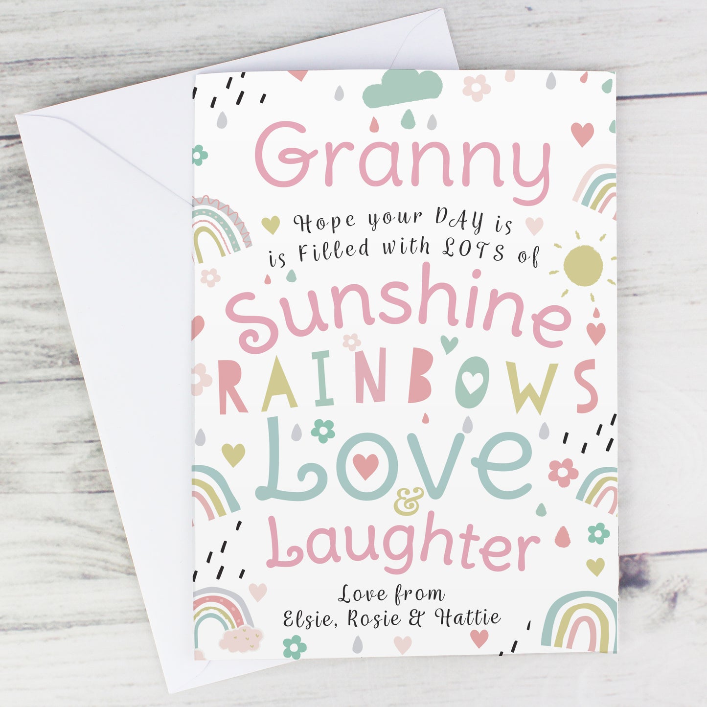 Personalised Rainbows & Sunshine Card - image 4