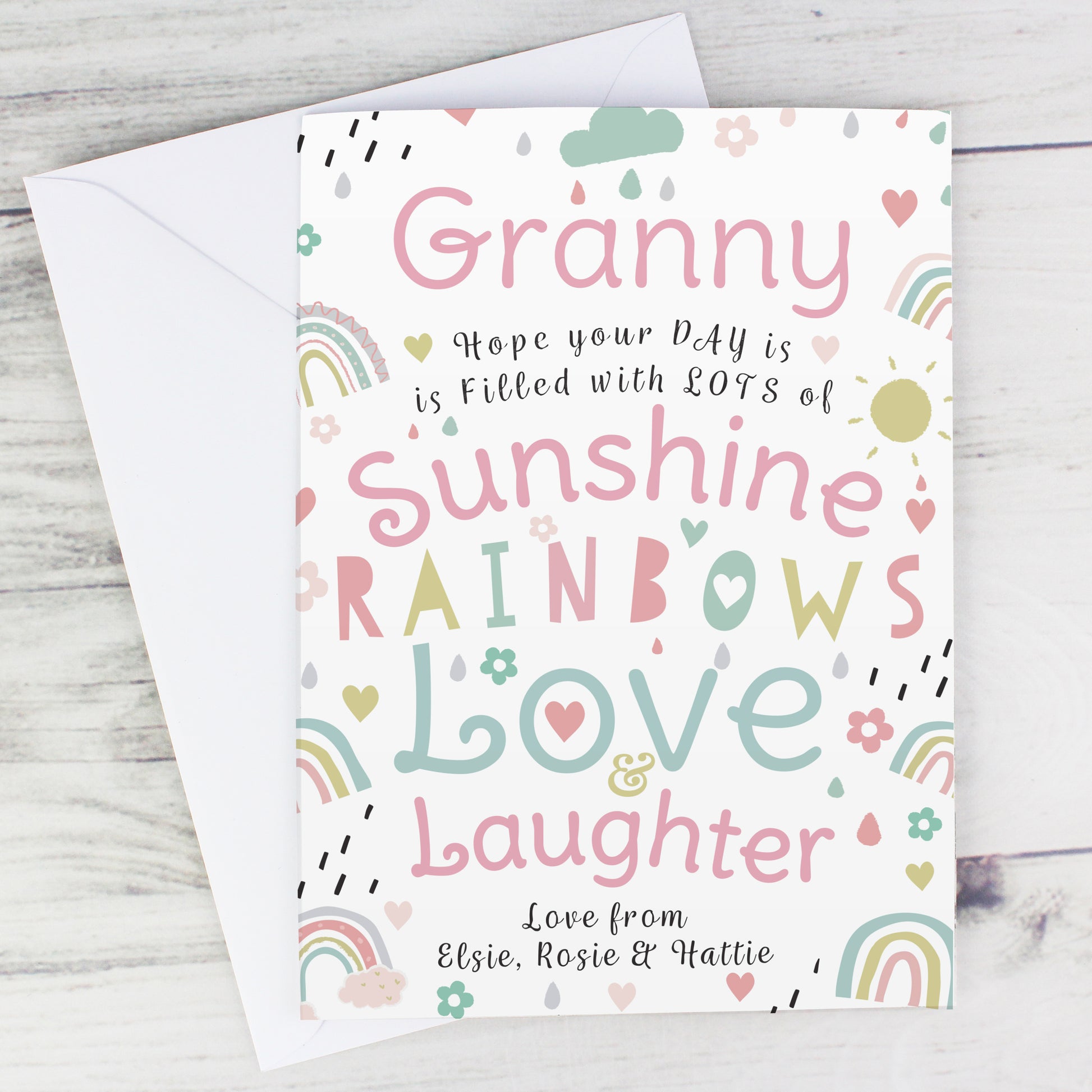 Personalised Rainbows & Sunshine Card - image 4
