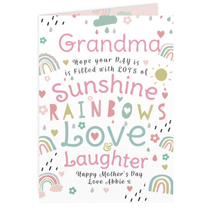 Personalised Rainbows & Sunshine Card - image 5
