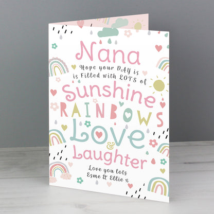 Personalised Rainbows & Sunshine Card - image 6