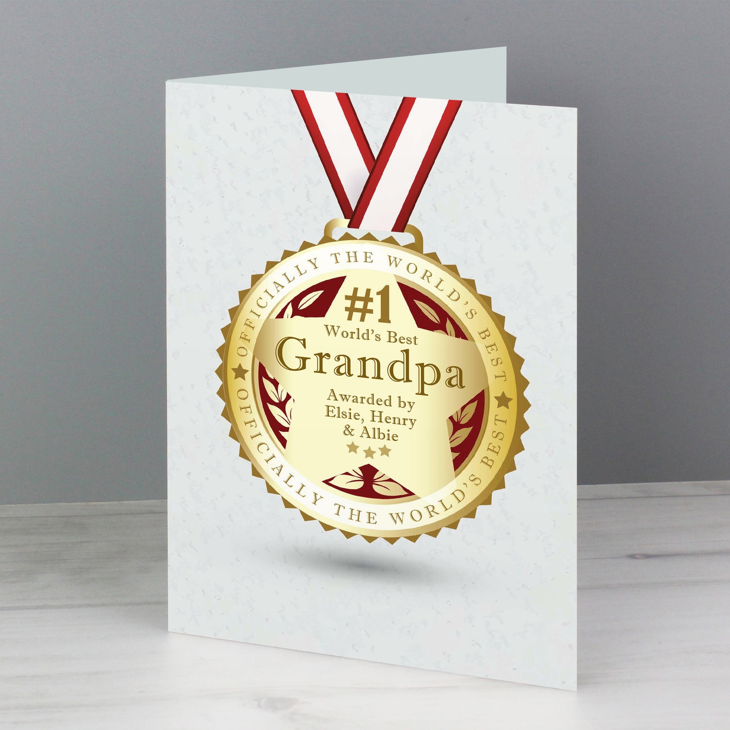 Personalised Number 1 Medal Card - image 4