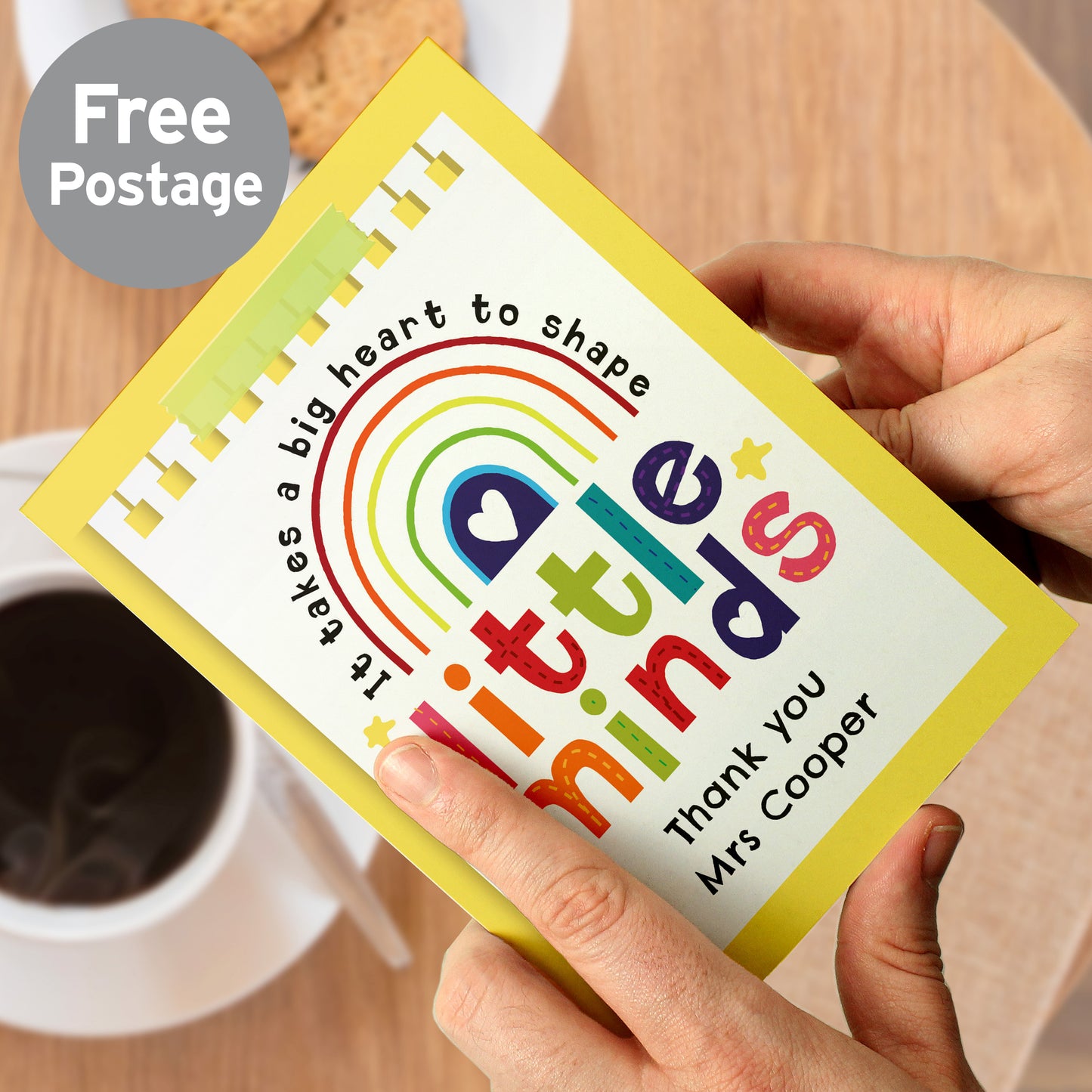 Personalised Shape Little Minds Greeting Card from Heartfelt Gifts