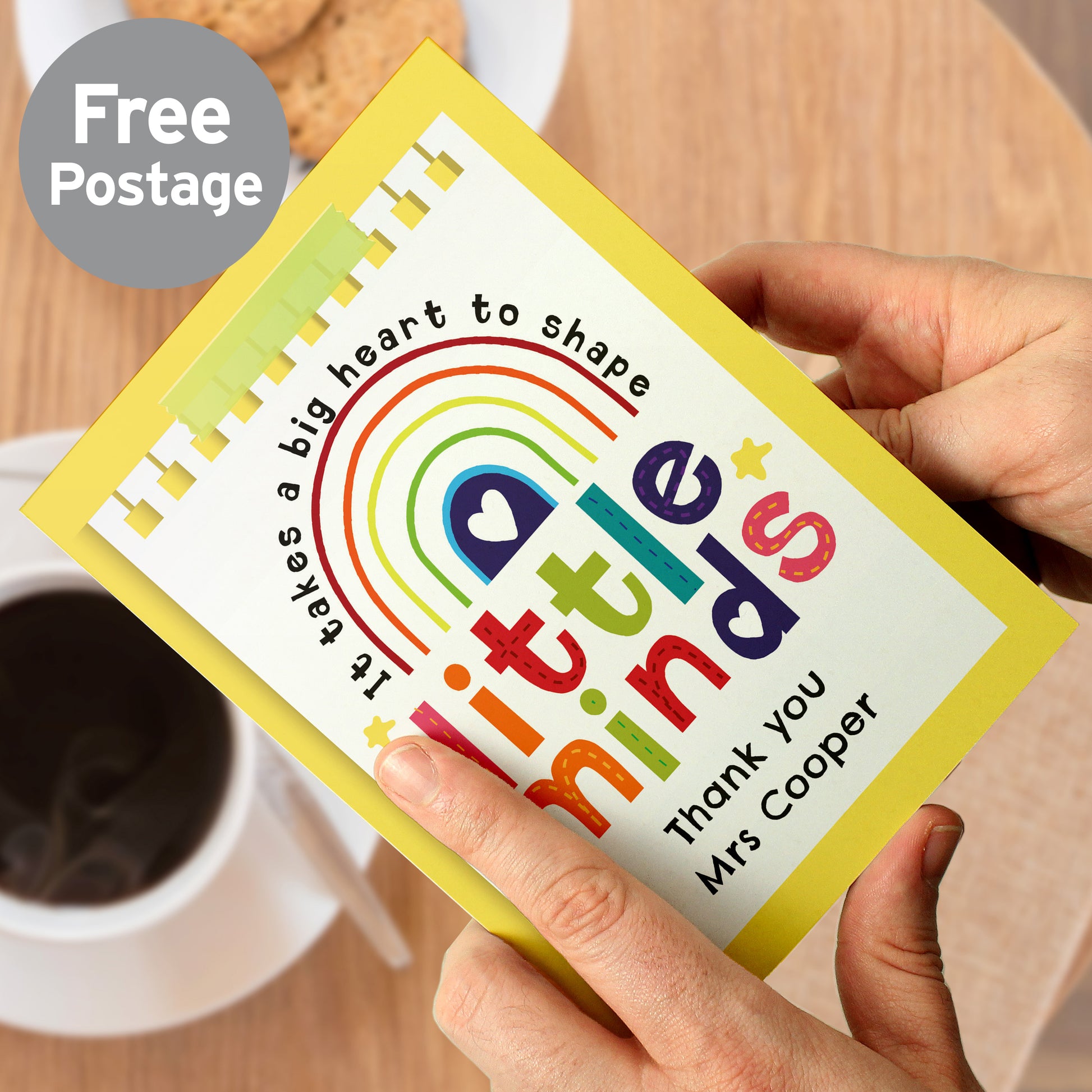 Personalised Shape Little Minds Greeting Card from Heartfelt Gifts