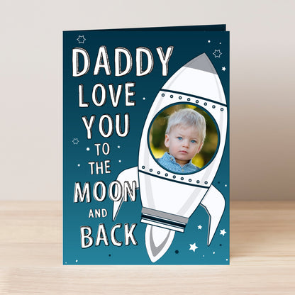 Personalised Moon & Back Photo Upload Card from Heartfelt Gifts