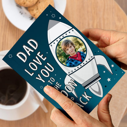 Personalised Moon & Back Photo Upload Card - image 2