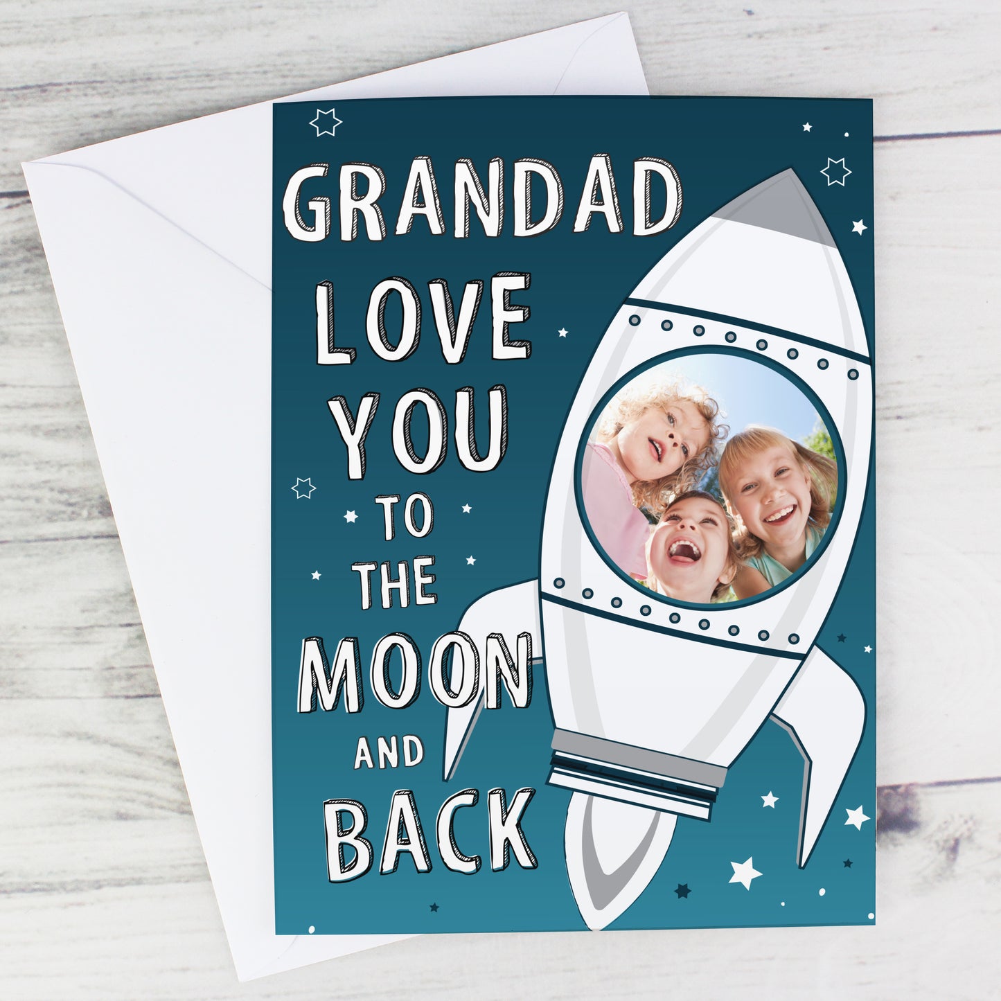 Personalised Moon & Back Photo Upload Card - image 3