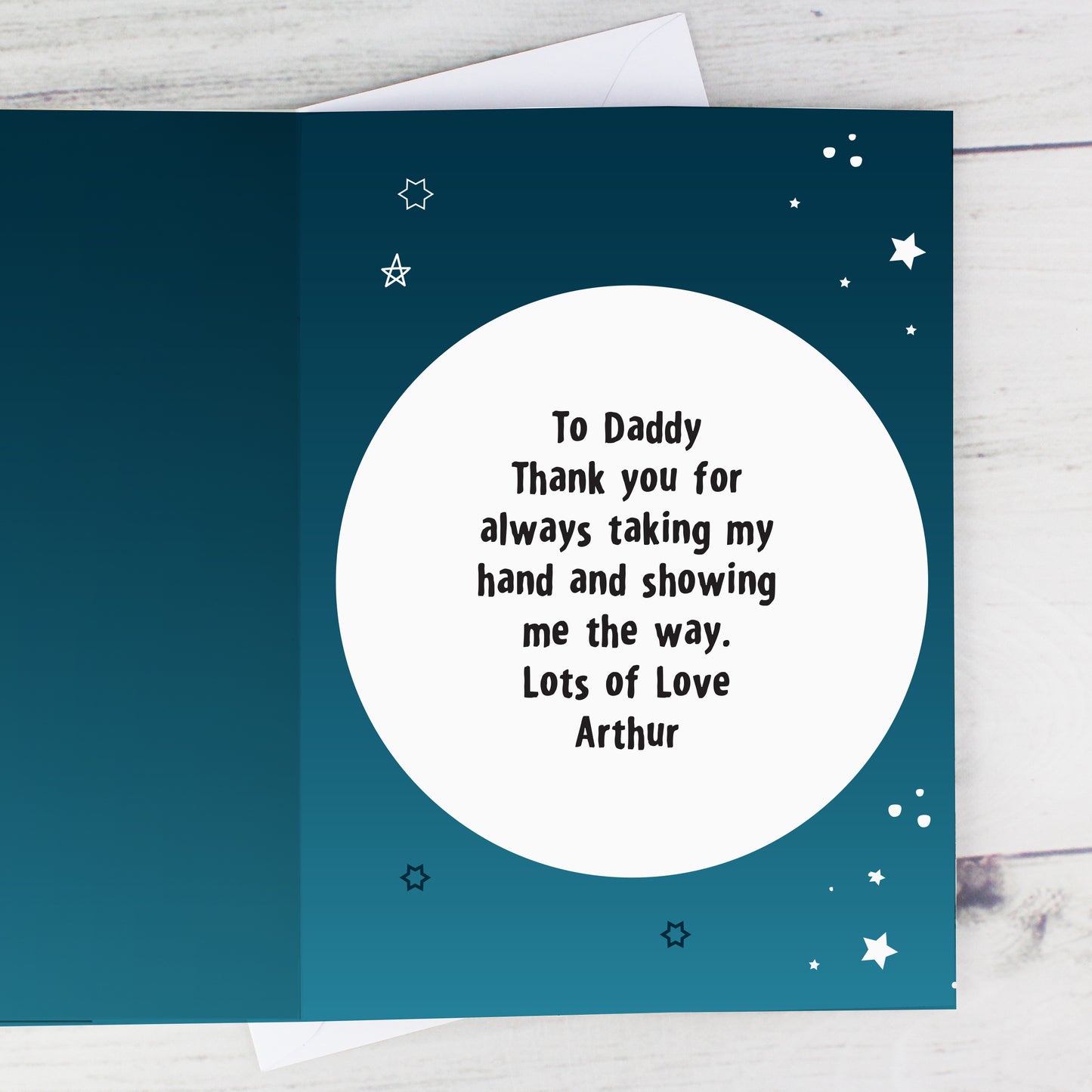 Personalised Moon & Back Photo Upload Card - image 4