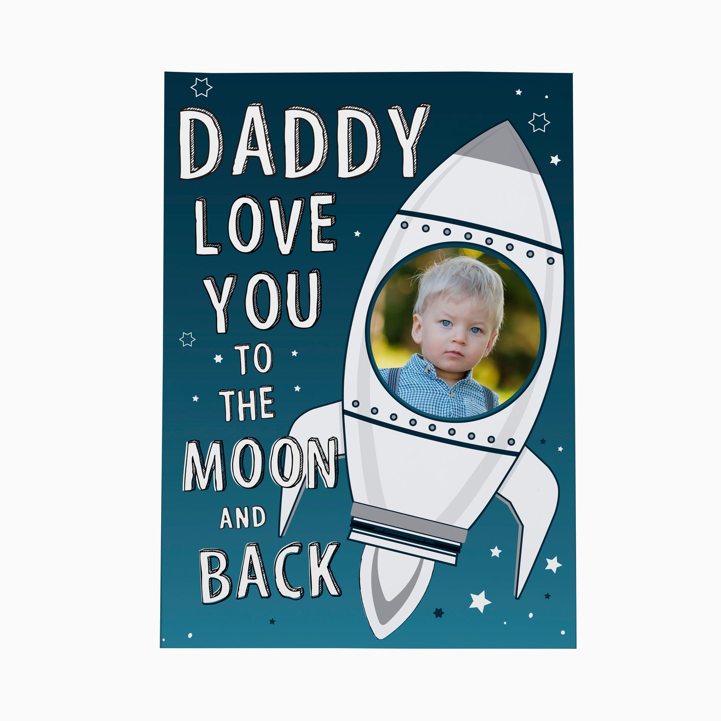 Personalised Moon & Back Photo Upload Card - image 5