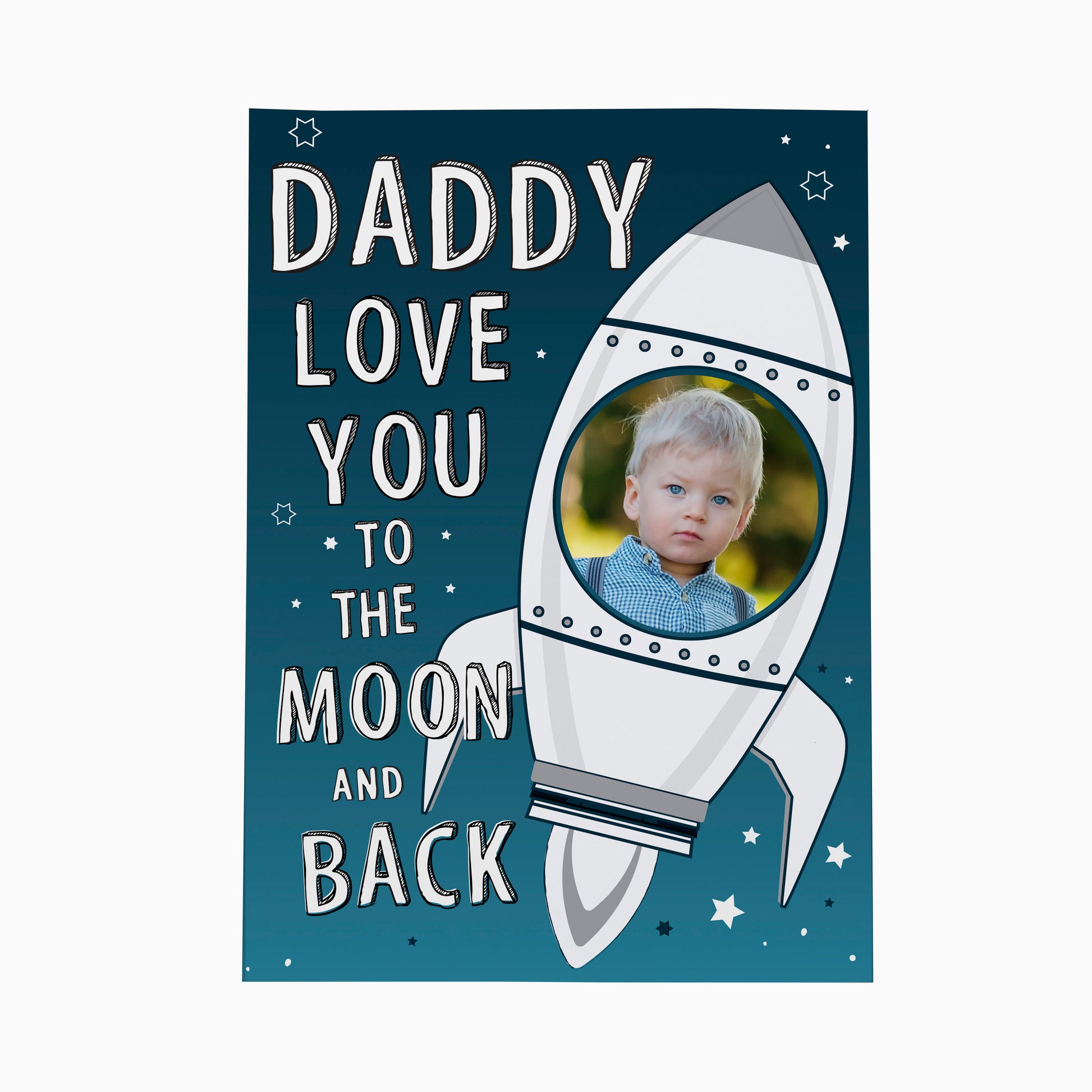 Personalised Moon & Back Photo Upload Card - image 5