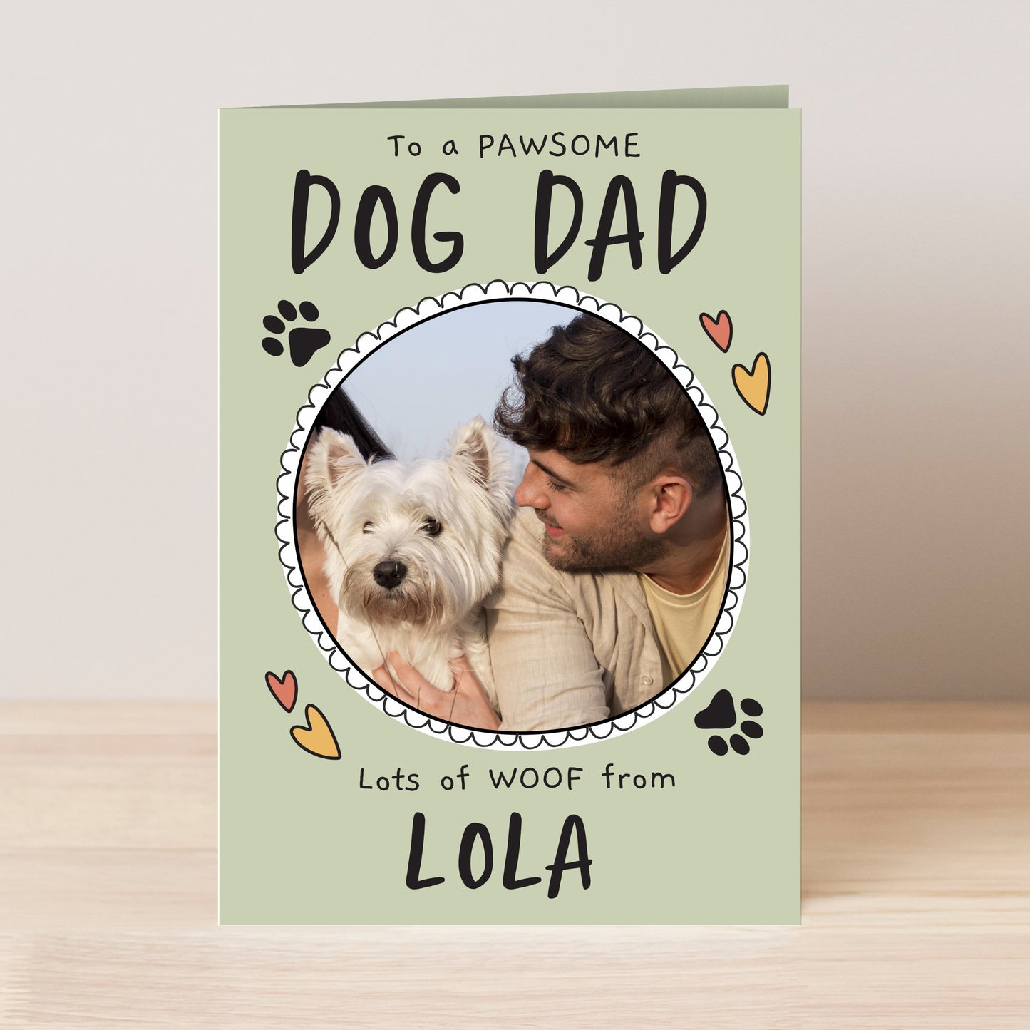 Personalised From the Dog Photo Upload Card from Heartfelt Gifts