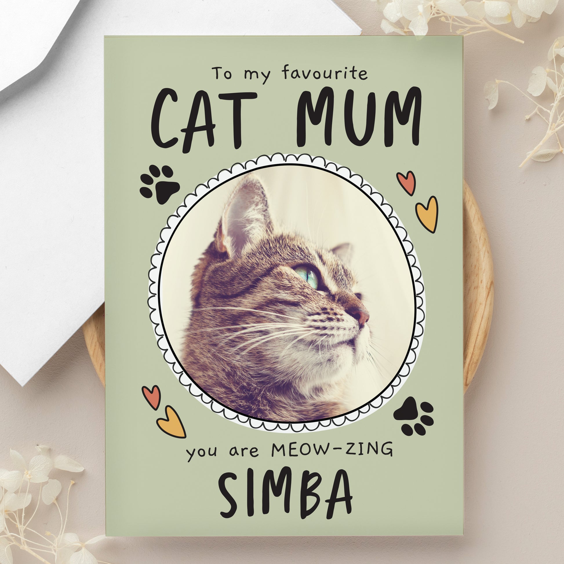 Personalised From the Cat Photo Upload Card - image 2